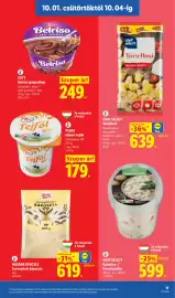 Lidl akciós újság hét 40 Oldal 11: PILOS Habart tejföl €179,00, Zott Belriso Grízpuding €249,00