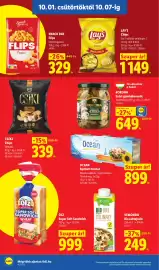 Lidl akciós újság hét 40 Oldal 14: SNACK DAY Flips €329,00, Csíki chips €339,00
