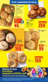 Lidl akciós újság hét 40 Oldal 3: Burgonyás rózsazsemle €159,00, Bagel €159,00