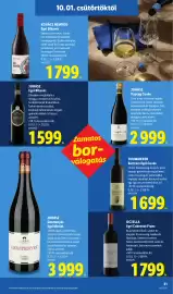 Lidl akciós újság hét 40 Oldal 31: JUHÁSZ Egri Bikavér €1.599,00, Thummerer Bertram Egri Cuvée €1.699,00