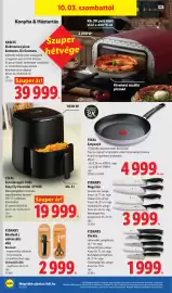 Lidl akciós újság hét 40 Oldal 54: FISKARS Nagy kés €3.999,00, TEFAL Forrólevegős fritőz Easy Fry Essential EY1458 €19.999,00