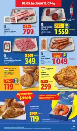 Lidl akciós újság hét 40 Oldal 69: HAZÁNK KINCSEI Téliszalámi €1.559,00, DULANO €799,00