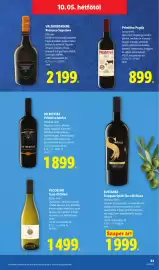 Lidl akciós újság hét 40 Oldal 83: Ad Bestias Primitivo-Merlot €1.899,00, Valdobbiadene Prosecco Superiore €2.199,00