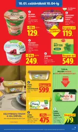 Lidl akciós újság hét 40 Oldal 9: FLORA Margarin €475,00, FLORA ProActiv Margarine €779,00
