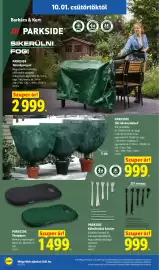 Lidl akciós újság hét 40 Oldal 12: PARKSIDE Takaróponyva €2.999,00, PARKSIDE €1.499,00