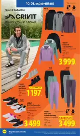 Lidl akciós újság hét 40 Oldal 14: CRIVIT €1.197,00, CRIVIT Női / férfi szabadidőnadrág €3.499,00