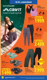 Lidl akciós újság hét 40 Oldal 16: CRIVIT Női sportnadrág €2.499,00, CRIVIT Sportmelltartó €1.999,00