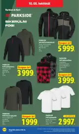 Lidl akciós újság hét 40 Oldal 24: PARKSIDE Férfi polárpulóver €3.999,00, Parkside Softshell munkásdzseki €5.999,00