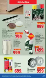 Lidl akciós újság hét 40 Oldal 27: 3M €999,00, UHU Pillanatragasztó €699,00
