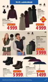 Lidl akciós újság hét 40 Oldal 5: ESMARA Női hosszított steppelt mellény €4.999,00, Esmara Női bokacsizma €5.999,00