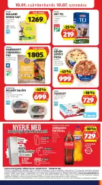 ALDI akciós újság hét 40 Oldal 11: Cucina Kövön Sütött Pizza €999,00, MILSANI HOLLAND GOUDA SAJT €1.269,00