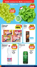 ALDI akciós újság hét 40 Oldal 30: Ferrero pocket coffee €489,00, Nestlé természetes ásványvíz €159,00