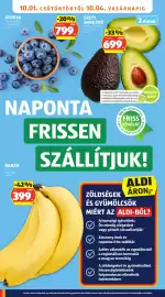 ALDI akciós újság hét 40 Oldal 6: Áfonya €799,00, Banán €399,00