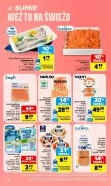 Carrefour gazetka tydzień 40 Strona 12: MOWI €49,59, Roladki z łososia wędzone €8,99