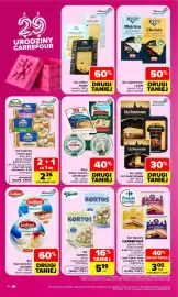 Carrefour gazetka tydzień 40 Strona 18: Ser KORTOS €5,99, Ser topiony CARREFOUR €3,00