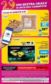 Carrefour gazetka tydzień 40 Strona 6: Pistacje SIMPL €29,99, Telewizor 50” €989,00