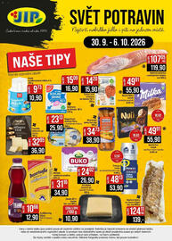 Jip leták týden 40 Strana 24: Castello jeskynní sýr plátky €32,95, Mcennedy párky hot dog €34,73