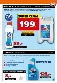 Efekt leták Strana 23: Larrin wc gel 4v1 €125,00, Forsil wc čistič 2v1 s vůní ocean fresh €199,00
