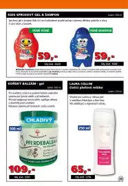 Efekt leták Strana 35: Laura Collini čistící pleťové mléko €65,00, Pharmamedico koňský balzám €109,00