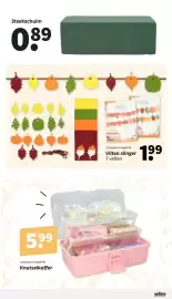 Wibra folder Pagina 16: Knutselkoffer €5,99, Vilten slinger €1,99