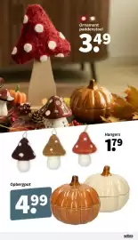 Wibra folder Pagina 8: Opbergpot €4,99, Ornament paddenstoel €3,49
