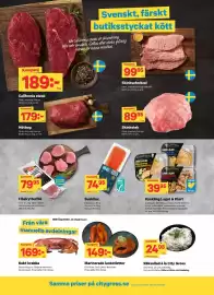 City Gross reklamblad Sida 2: City Gross marinerade laxkotletter €149,00, Ica fläskytterfilé €79,95