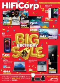 HiFi Corp catalogue Page 1: IPhone 14 €9.999,00, Bennett Read 10L Digital Air Fryer €999,00