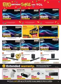 HiFi Corp catalogue Page 5: Compact Led Projector White Ultra-Link €1.999,00, TCL 98" SQD-MINI LED 144Hz TV 98C7L €49.999,00