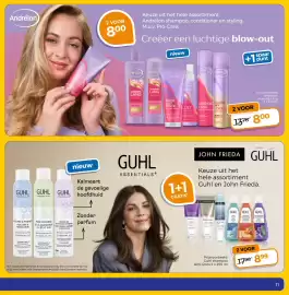 Trekpleister folder Pagina 11: Andrélon shampoo, conditioner en styling €8,00, Guhl essentials+ €8,99