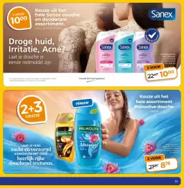 Trekpleister folder Pagina 17: Sanex Skin Therapy €10,00, Palmolive douche €8,78