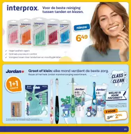Trekpleister folder Pagina 25: Jordan tandborstel Step 2 en tandpasta Kids €2,94, Interprox €6,49