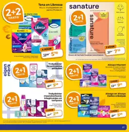 Trekpleister folder Pagina 29: Tena en Libresse €5,78, Eigen merk trekpleister incontinentie artikelen €5,58