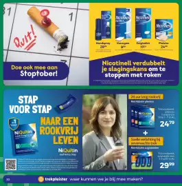 Trekpleister folder Pagina 32: NiQuitin pleisters €24,79, NiQuitin Mini €29,99