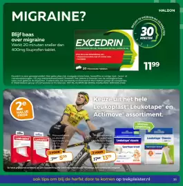 Trekpleister folder Pagina 35: Excedrin €11,99, Leukoplast Leukomed absorbent plus €5,99