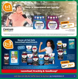 Trekpleister folder Pagina 41: Centrum Multivitamin Women €11,99, Lucovitaal Magnesium Sport €25,18