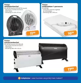 Trekpleister folder Pagina 57: Tristar ventilatorkachel €11,99, Tristar onderdeken 1-persoons €16,99