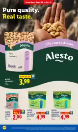 Lidl weekly ad week 40 Page 12: Alesto sea salt dry roasted pistachios €4,99