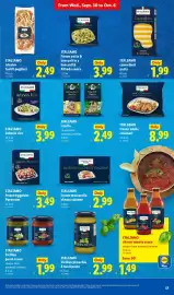 Lidl weekly ad week 40 Page 17: Italiamo frozen whole calamari €8,99, Italiamo frozen mozzarella cheese calzone €2,99