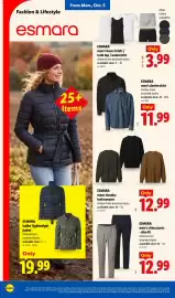 Lidl weekly ad week 40 Page 28: Esmara mens chunky knit sweater €12,99, Esmara men's denim shirt €11,99