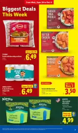 Lidl weekly ad week 40 Page 7: Angel Soft 2-ply bath tissue mega rolls €6,49, Tyson frozen chicken wing sections €6,49