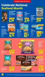 Lidl weekly ad week 40 Page 8: Nixe chunk light tuna €0,75, Crispy Breaded Chicken Fries €3,99