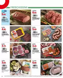 Volantino Extracoop Pagina 14: Salsiccia di suino a nodi comacar €5,99, Alette di pollo cotte Amadori €3,49