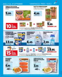 Volantino Extracoop Pagina 44: Detersivo per lavatrice Dash Pods €13,99, Porzioni di salmone €6,90