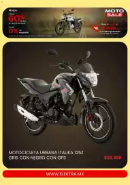 Catálogo Elektra Página 2: Motos Hasta 60% de dto. en abono semanal Desde 0% enganche TyC de la promoción, tarjetas y