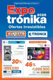 Catálogo Ktronix semana 39 Página 1: LG TV 50 QNED AI MiniLED €1.599.900,00, Oster Cafetera Expreso €769.000,00