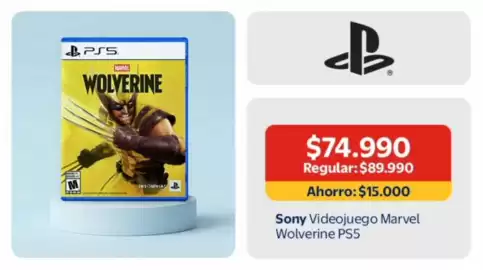Catálogo Lider Página 11: Sony - videojuego marvel wolverine ps5 €74.990,00