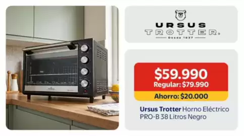 Catálogo Lider Página 6: Trotter - ursus horno electrico pro-b 38 litros negro €20.000,00