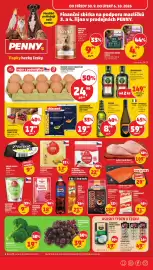 Penny Market leták týden 40 Strana 1: Pepsi, Pepsi Zero, Mirinda €21,90, KONZERVA PRO PSY HARYK €9,90