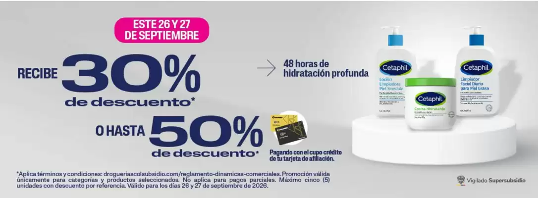 Droguerías Colsubsidio (válido hasta 27-09)