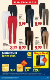 Lidl Flugblatt woche 40 Seite 34: ESMARA Damen Jeans "Super Skinny" €8,99, ESMARA Damen Jeans €9,99